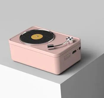 Vintage Bluetooth Record Player Mini Portable Speaker